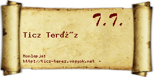Ticz Teréz névjegykártya