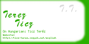 terez ticz business card
